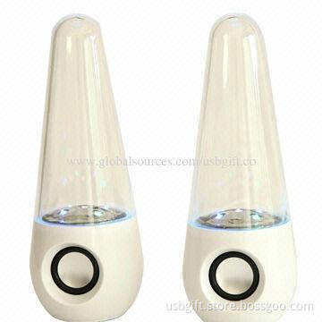 Bluetooth Speakers, Dancing Water Style, Active Portable with Mini USB LED Light for PC/MP3/MP4
